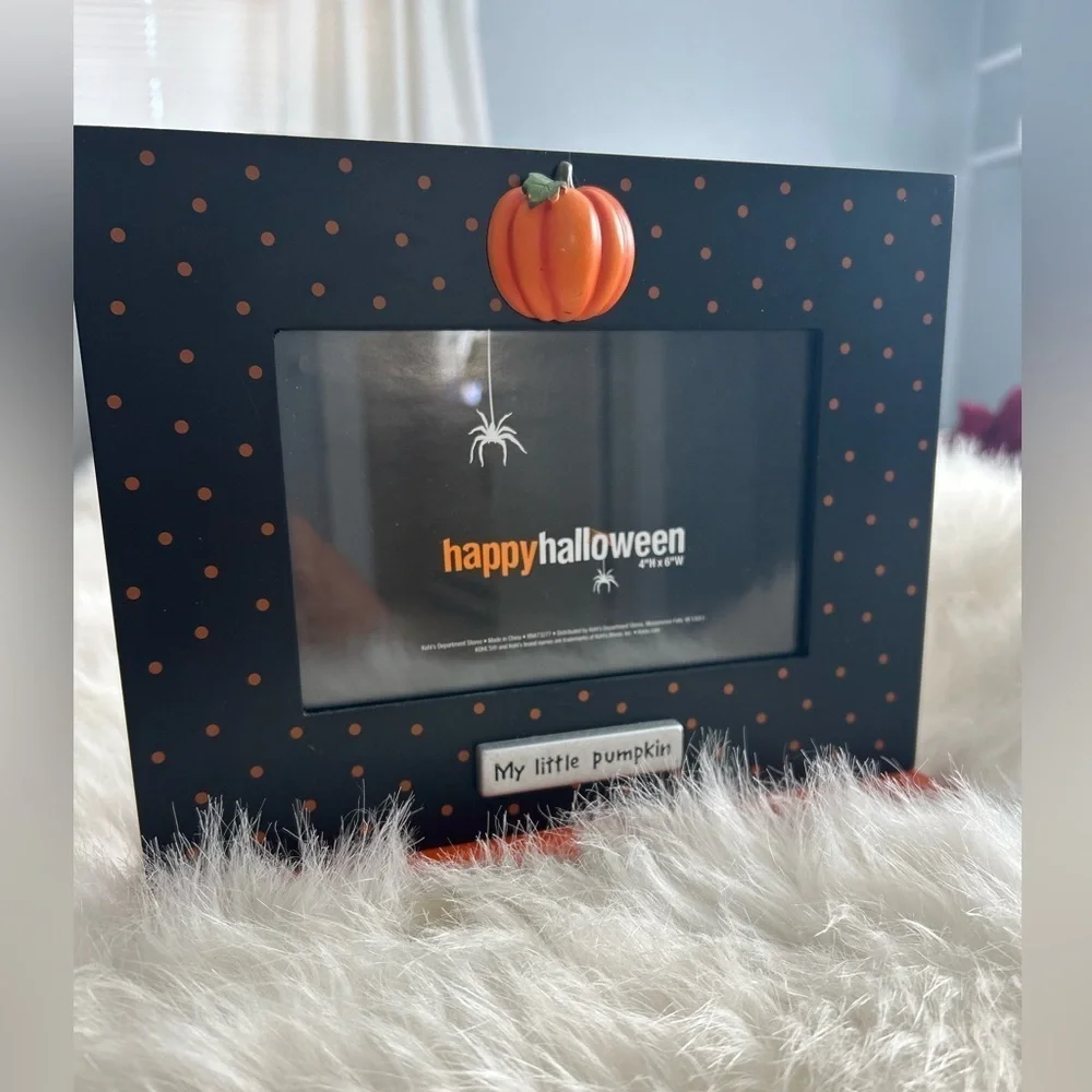 Halloween picture frame and spider decoration